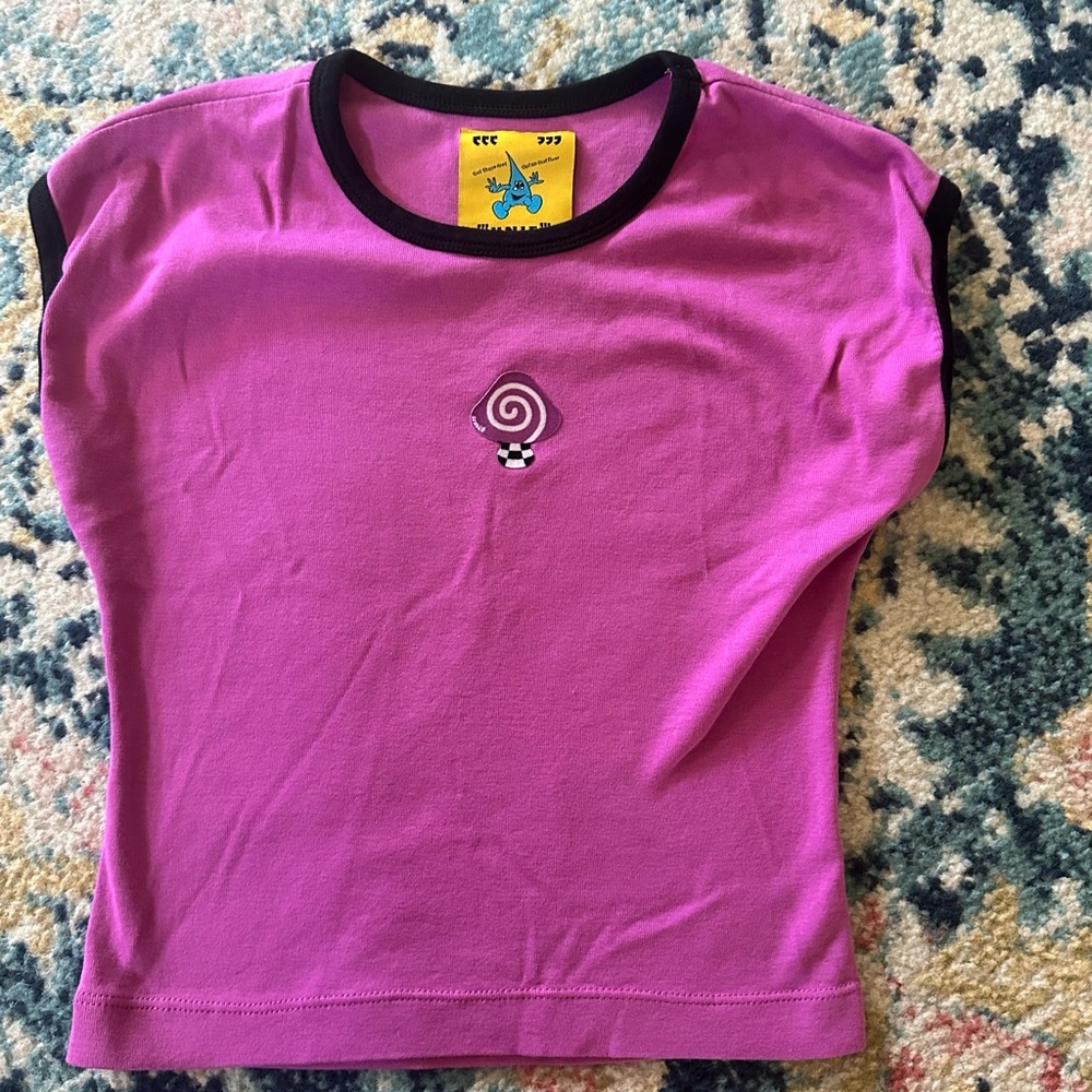 Unif trippy mushroom baby tee